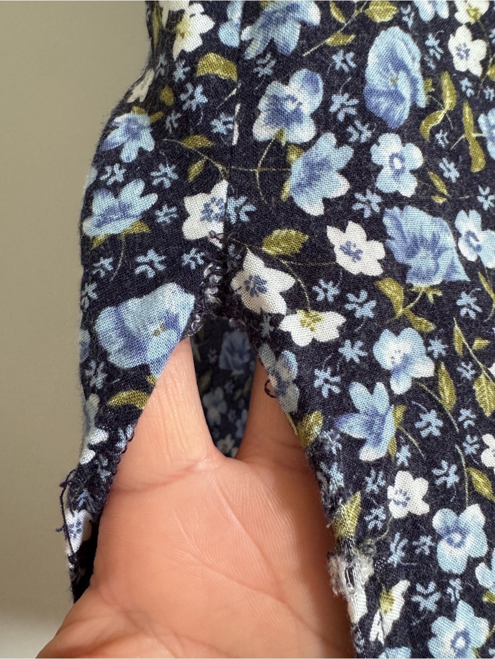 Vintage 90s Ease Sport Blue Floral Maxi Shirt Dress Size 6 - Picture 7 of 12